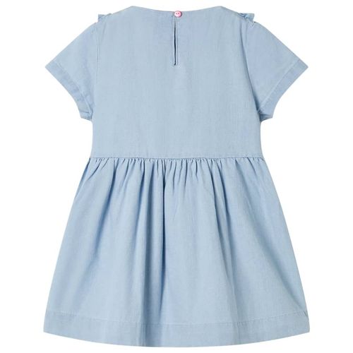 Kids’ Dress with Ruffles Soft Blue 92