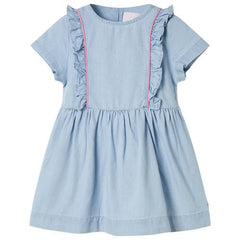 Kids’ Dress with Ruffles Soft Blue 92