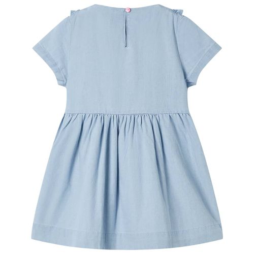 Kids’ Dress with Ruffles Soft Blue 92
