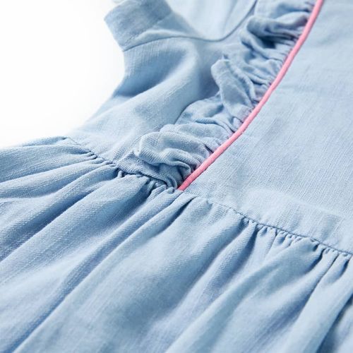 Kids’ Dress with Ruffles Soft Blue 92