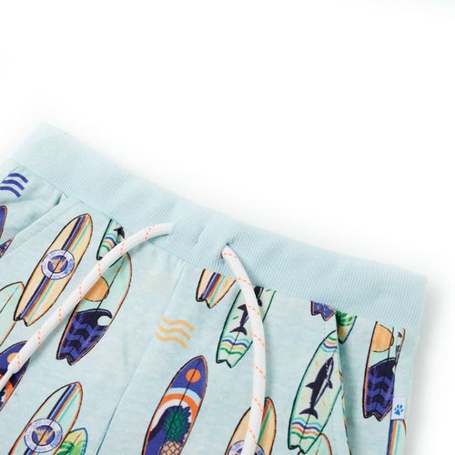 Kids’ Shorts with Drawstring Soft Blue Melange 92