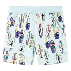 Kids’ Shorts with Drawstring Soft Blue Melange 92