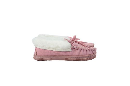 Nordvek Childrens Suede Moccasin Slippers - Rubber Sole - 435-100