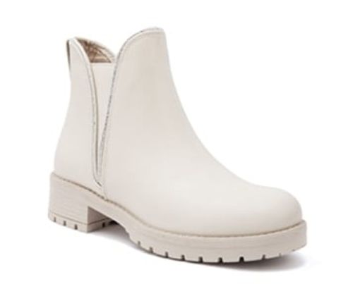 Chelsea Diamante Ankle Boots - Beige / 8