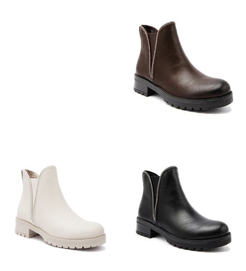 Chelsea Diamante Ankle Boots - Black / 3