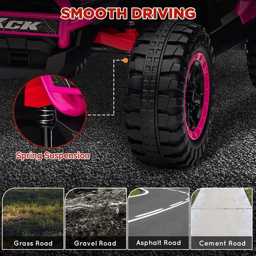 AIYAPLAY 2 Seater 24V 7AH Ride on Truck w/ Spring Suspension