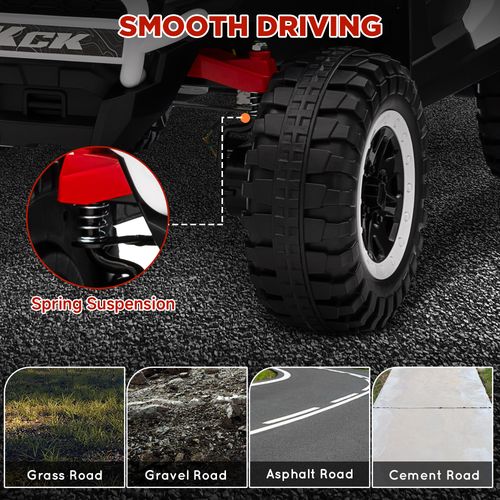 AIYAPLAY 2 Seater 24V 7AH Ride on Truck w/ Spring Suspension
