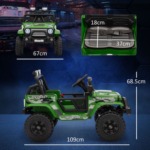 AIYAPLAY Kids Ride On Car 12V Electric Truck w/ Suspension