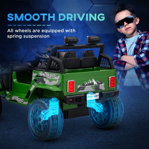 AIYAPLAY Kids Ride On Car 12V Electric Truck w/ Suspension