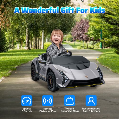AIYAPLAY 12V Lamborghini Autentica Licensed Ride on Car