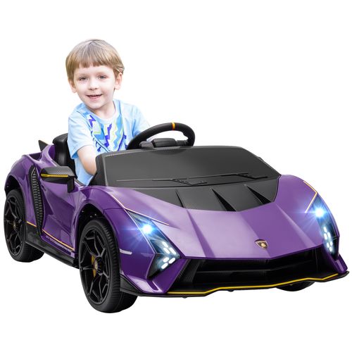 AIYAPLAY 12V Lamborghini Autentica Licensed Ride on Car - Purple