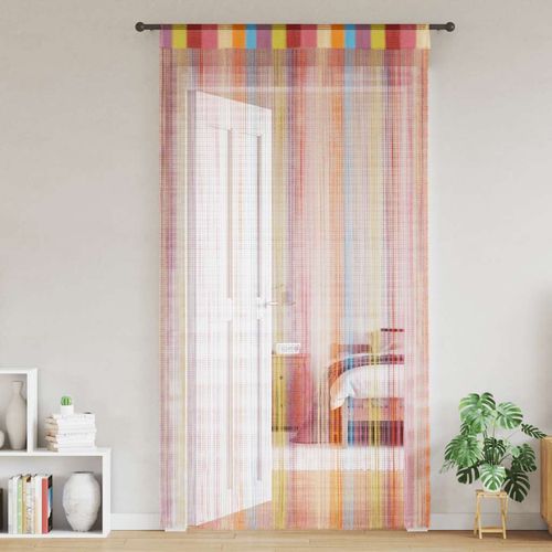 vidaXL String Curtains 2 pcs 100x250 cm White