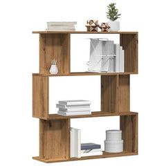 vidaXL Book Cabinet/Room Divider Smoked Oak 80x24x96cm Engineered Wood