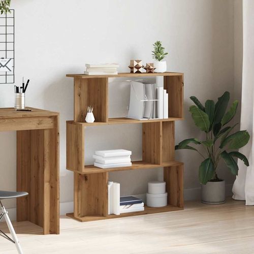 vidaXL Book Cabinet/Room Divider Smoked Oak 80x24x96cm Engineered Wood