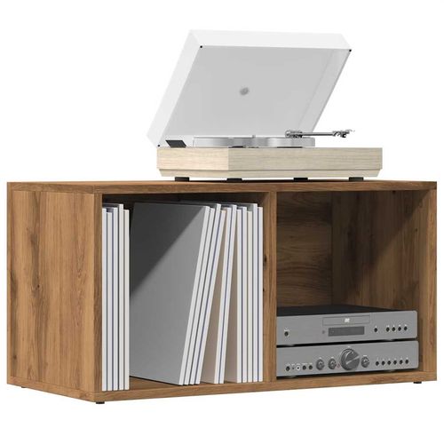 vidaXL Vinyl Storage Box Smoked Oak 71x34x36 cm Engineered Wood
