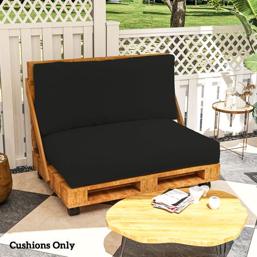 Premium Black Cushion Set - Comfort & Durability for Relaxing Seating