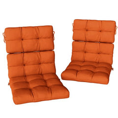Outsunny 2pc Outdoor Seat Cushion with Backrest Ties for Garden - Orange