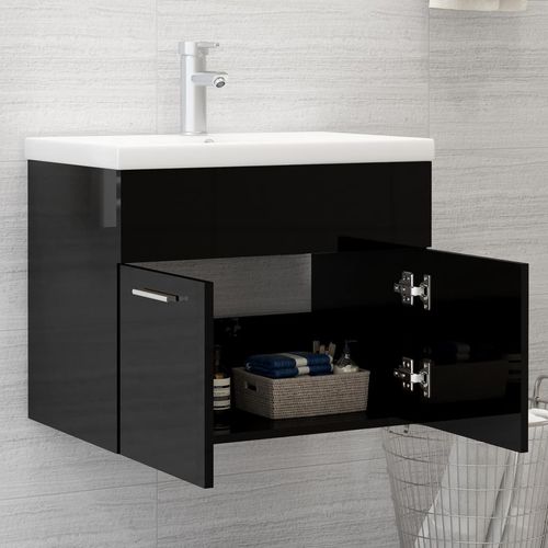Sink Cabinet with Built-in Basin Chipboard 41x38.5cm to 100x38.5cm