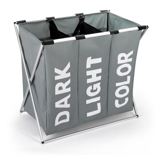 VINSANI X-SHAPE 3 SECTION LAUNDRY SORTER - Grey