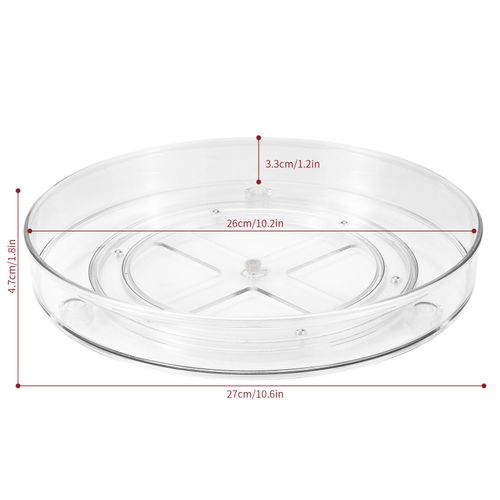 VINSANI TRANSPARENT TURNTABLE ORGANIZER
