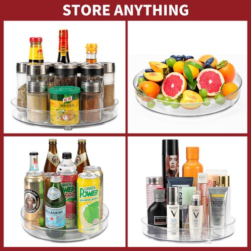 VINSANI TRANSPARENT TURNTABLE ORGANIZER
