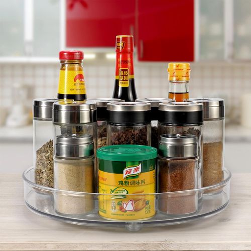 VINSANI TRANSPARENT TURNTABLE ORGANIZER