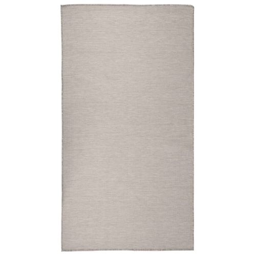 vidaXL Outdoor Flatweave Rug 80x150 cm Grey - taupe / 80 x 150 cm