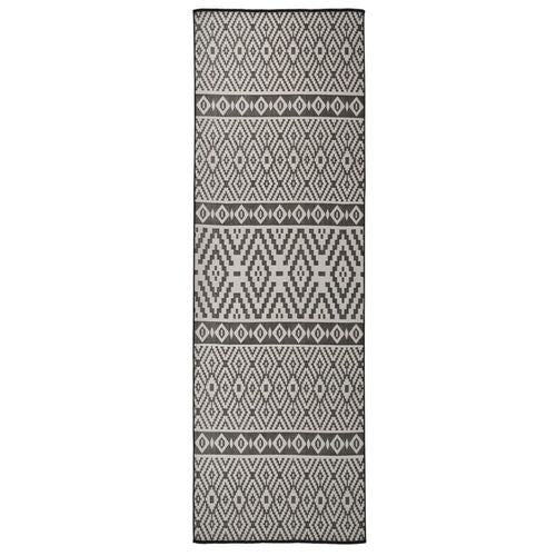 vidaXL Outdoor Flatweave Rug 80x150 cm Grey