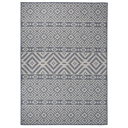 vidaXL Outdoor Flatweave Rug 80x150 cm Grey