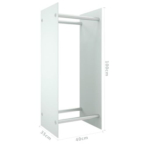 vidaXL Firewood Rack Transparent 40x35x100 cm Tempered Glass