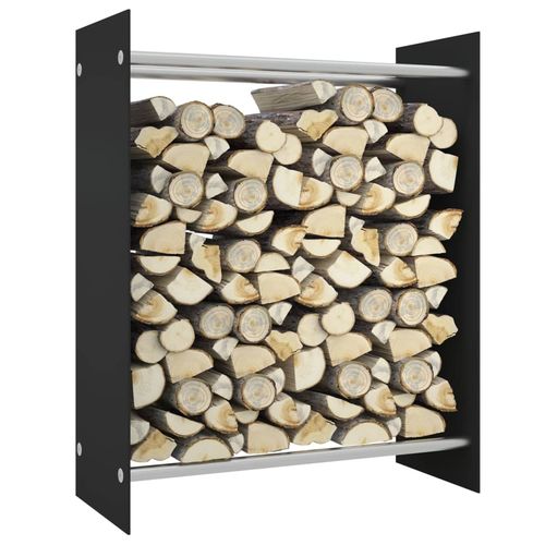 vidaXL Firewood Rack Transparent 40x35x100 cm Tempered Glass