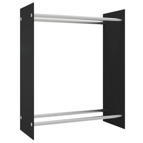 vidaXL Firewood Rack Transparent 40x35x100 cm Tempered Glass