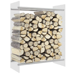 vidaXL Firewood Rack Transparent 40x35x100 cm Tempered Glass