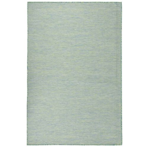 vidaXL Outdoor Flatweave Rug 80x150 cm Grey - turquoise / 120 x 170 cm