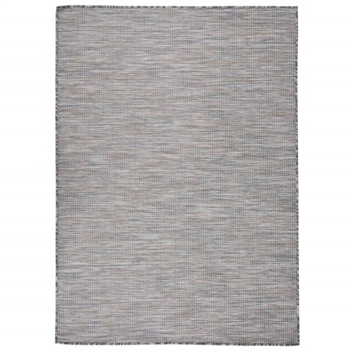 vidaXL Outdoor Flatweave Rug 80x150 cm Grey - brown and black / 200 x 280 cm