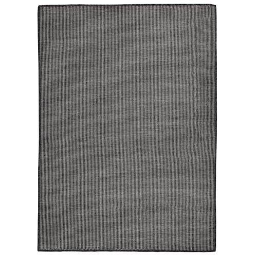 vidaXL Outdoor Flatweave Rug 80x150 cm Grey