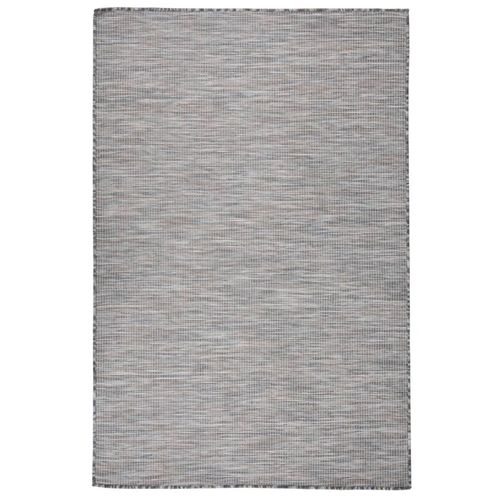 vidaXL Outdoor Flatweave Rug 80x150 cm Grey - brown and black / 120 x 170 cm