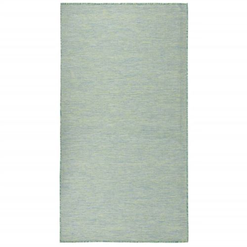 vidaXL Outdoor Flatweave Rug 80x150 cm Grey - turquoise / 140 x 200 cm