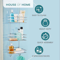 Various Hanging and Overdoor Shower Caddies