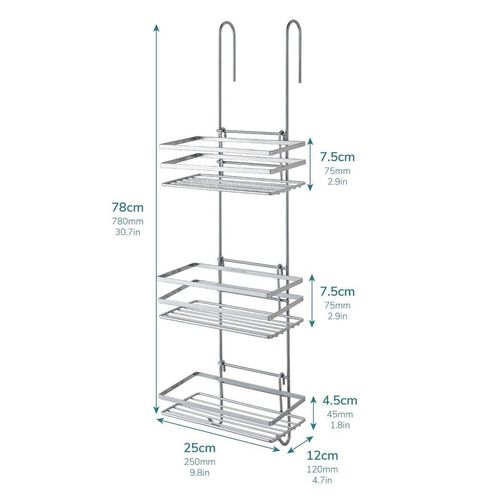 Various Hanging and Overdoor Shower Caddies