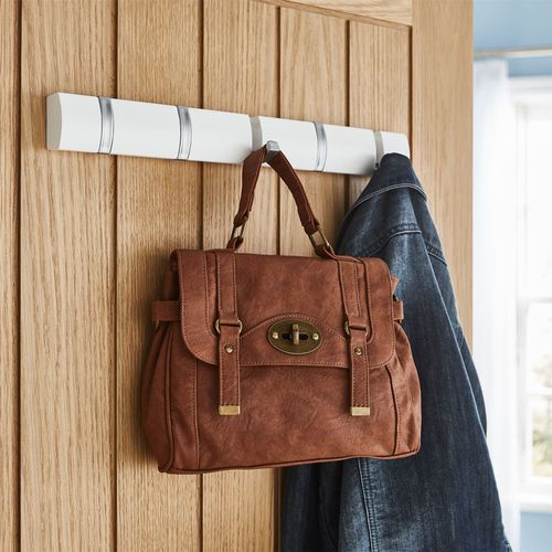 Wall or door mounted hooks. Various sizes colours and styles available - Silver / 5 Hook