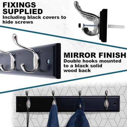 Wall or door mounted hooks. Various sizes colours and styles available