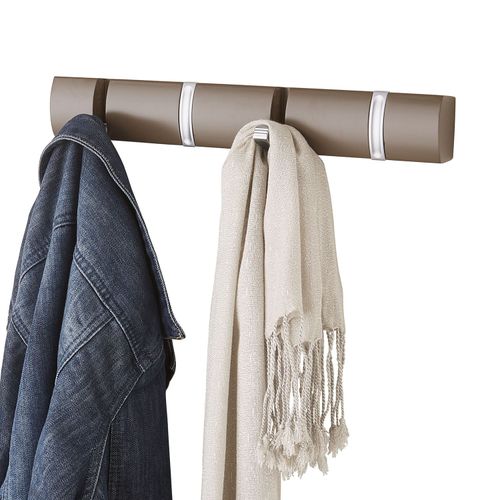 Wall or door mounted hooks. Various sizes colours and styles available