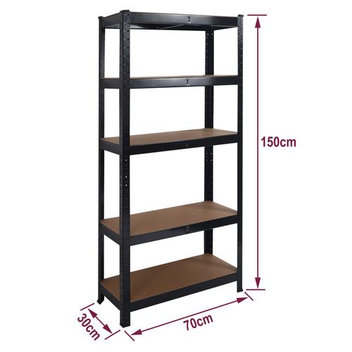 Sturdy steel Frame 4 Layers Garage Shelving 5 Thick MDF shelves