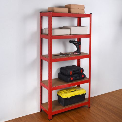 Sturdy steel Frame 4 Layers Garage Shelving 5 Thick MDF shelves