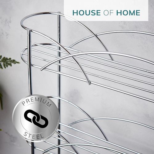 Freestanding Spice Rack Chrome or Black Powder Coated Finish