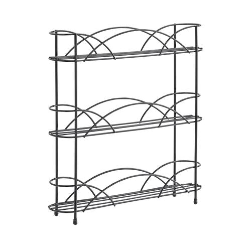 Freestanding Spice Rack Chrome or Black Powder Coated Finish