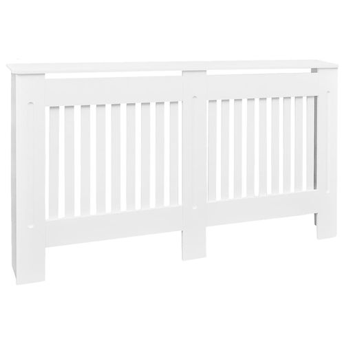 vidaXL MDF Radiator Cover White 205 cm
