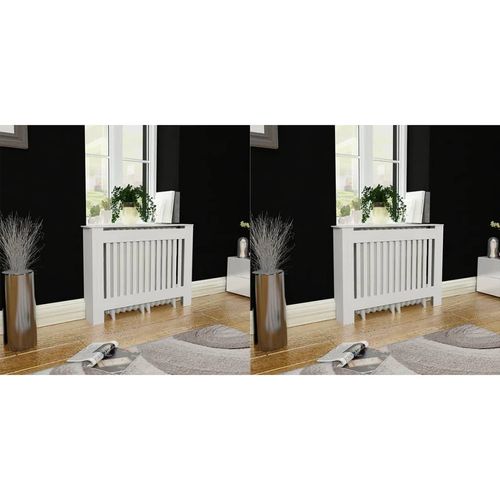 vidaXL MDF Radiator Cover White 205 cm