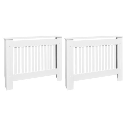 vidaXL MDF Radiator Cover White 205 cm